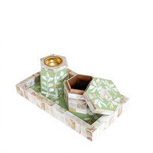 PearlELan mop inlay Bakhoor Set Premium Iridescent Shell Burner & <b>Incense</b> <b>Holder</b> for Sophisticated Home Decor - Product Image 1
