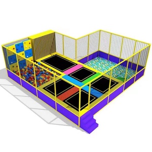 Parc de trampolines en plastique commercial avec parcours d'obstacles, équipement de saut élastique professionnel pour centre de divertissement - Product Image 6