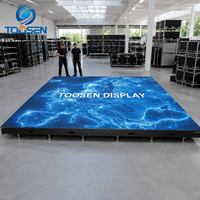 Mur vidéo LED pour festival de musique en plein air TOOSEN P1.9 P2.9 P3.9 avec écran LED au sol haute luminosité et écran LED étanche