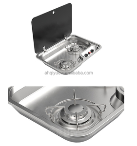 Accessoires de <span class=keywords><strong>remorque</strong></span> de voyage 304 acier inoxydable RV deux brûleurs cuisinière à gaz <span class=keywords><strong>pour</strong></span> voiture <span class=keywords><strong>remorque</strong></span> camping-car accessoires - Product Image 4
