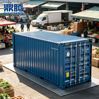 Congélateur mobile OEM 380V 3HP avec refroidissement à fréquence variable pour les fournisseurs et détaillants de viande, fruits de mer et crèmes glacées