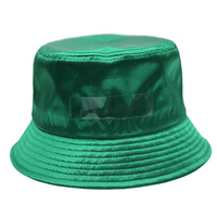 Chapeaux d'été de luxe en satin soyeux de haute qualité avec logo et couleur personnalisée pour femmes avec poche transparente en PVC