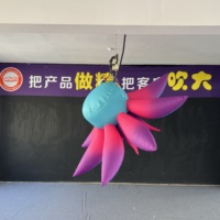 Décoration de scène : Combinaison de fleurs gonflables géantes lumineuses LED, merveilleuse fleur gonflable publicitaire, plante gonflable personnalisée