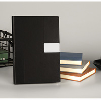 Carnet de notes professionnel A5 en cuir PU personnalisé, 100 feuilles, reliure cousue, couverture rigide multicolore, cadeau d'entreprise pour le bureau