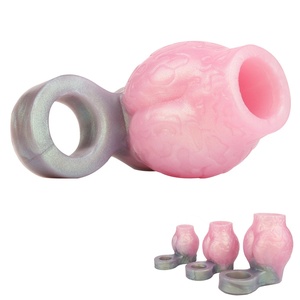 YOCY Funda para Pene Gruesa con Nudo de Perro y Diseño de Calavera de Lobo de Fantasía, Funda Abierta para Alargamiento de Pene Masculino, Juguetes Sexuales para Parejas al por Mayor - Product Image 1