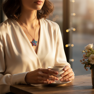 Colgante de Estrella de Plata de Ley 925 para mujer, joyería hecha a mano, joyería elegante y a la moda - Product Image 3