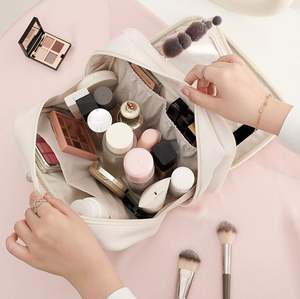 New Design Portable Toiletry Handbag Waterproof <b>Travel</b> Cosmetics Pouch Zipper Multi-compartment Makeup <b>Organizer</b> <b>Bag</b> - Product Image 3