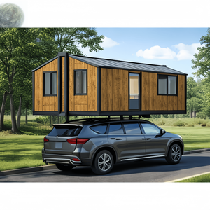 Casa Modular Pequeña de Bajo Costo sobre Ruedas, Casa Contenedor de Acero de Lujo, Casa Móvil Expandible, Villa de Diseño Moderno - Product Image 1