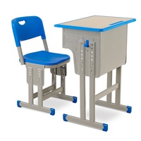 Chaise et chaise de salle de classe moderne bureau d'étudiant réglable en hauteur ensemble table et chaises pour école primaire