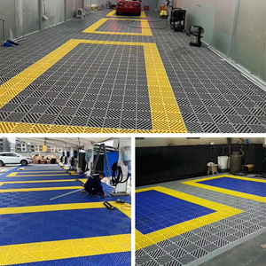 Baldosas Modulares de Plástico PP para Suelo de Garaje, Alfombrilla de Plástico para Lavado de Autos 4S Whop, Drenaje de Agua, 40*40*2cm - Product Image 4