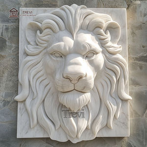 Sculpture d'animal <span class=keywords><strong>en</strong></span> <span class=keywords><strong>pierre</strong></span> naturelle décorative murale <span class=keywords><strong>Statue</strong></span> <span class=keywords><strong>de</strong></span> tête <span class=keywords><strong>de</strong></span> <span class=keywords><strong>lion</strong></span> <span class=keywords><strong>en</strong></span> marbre à vendre - Product Image 4