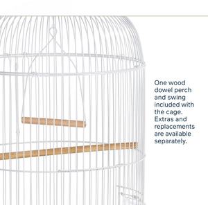 Cirkel Vogelkooi Vintage Metalen Kanariekoepels Kooi Kooien Voor Kanariefokkerij Met Wooddowel-Baars Over De Volle Breedte