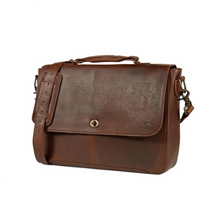 100% Genuine Leather Durable Laptop Messenger Bag Crossbody Convertible Eco-Friendly Daily Large Capacity Modern Waterproof - Product Image 3