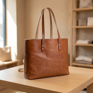 Bolso de Mano Elegante para Mujer, de Cuero Genuino, Ligero, Plegable, con Cierre de Cremallera, Gran Capacidad, Impermeable, Extraíble - Product Image 4