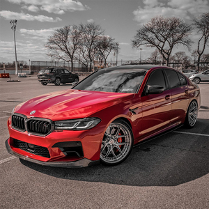 Para BMW Serie 5 G30 M5 F90 2016-2024, Kit de Parachoques Delantero de Fibra de Carbono con Rejilla de Admisión de Doble Línea Integrada - Product Image 3