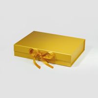 Boîte d'emballage A4 en carton ondulé avec ruban peu profond Carton plat pliant transfrontalier pour album photo d'entreprise commémorative