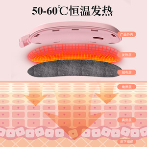 เข็มขัดอุ่นมดลูกแบบชาร์จไฟด้วย USB พร้อมหน้าจอดิจิตอล ระบบทำความร้อนไฟฟ้า อุปกรณ์นวดสั่นสะเทือนบรรเทาอาการปวดท้อง - Product Image 4