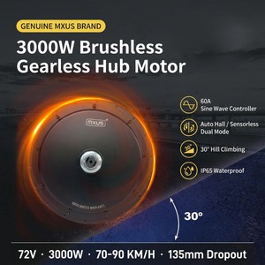 Kit de conversion de vélo <span class=keywords><strong>électrique</strong></span> 72V 3000W avec <span class=keywords><strong>moteur</strong></span> à moyeu sans balais et contrôleur, transmission arrière, ensemble complet - Product Image 2