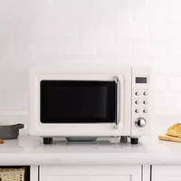 Four à micro-ondes rétro 3 l, ménage, petit format, Mini machine de cuisson intégrée, Table rotative mécanique, multifonctionnel, onde lumineuse