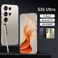 Téléphone S26 Ultra Mini Version Globale 5G LTE 6 Go + 128 Go Écran HD 5 Pouces Android 13 Deca Core Reconnaissance Faciale Débloqué Smartphone OEM