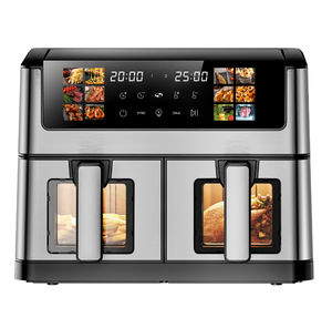 <span class=keywords><strong>Friteuse</strong></span> à air à double panier 11L Nouveau style Grande capacité Fenêtre visuelle de haute qualité Offre Spéciale avec une grande valeur - Product Image 6