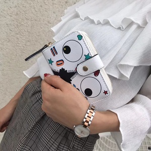 High Capacity Multi-functional Wallet Hand Hold Bag Women Eye Theme Cute Bags <strong>Purse</strong> <strong>with</strong> <strong>Zip</strong> Coin Pockets - Product Image 5