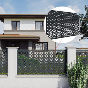Écrans métalliques découpés au laser Diviseur de balcon Écran de confidentialité Panneau décoratif de découpe laser <span class=keywords><strong>en</strong></span> aluminium - Product Image 3