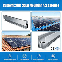 Rails solaires en aluminium de 2400 mm et 4800 mm pour panneaux solaires de 550 à 650 Watts – Vente en gros