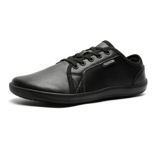 Chaussures pour hommes, chaussures larges pour hommes, chaussures minimalistes en cuir fendu, chaussures décontractées respirantes et confortables, chaussures marron, baskets de marche - Product Image 6