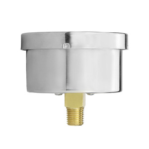 Customized diaphragm pressure <b>gauge</b> YE60Z with zero-adjustment <b>thread</b>, 1/4 axial edgeless stainless steel housing, micro - Product Image 3