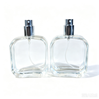 Flacon de parfum en verre rectangulaire avec pompe pulvérisatrice filetée 30ML/60ML