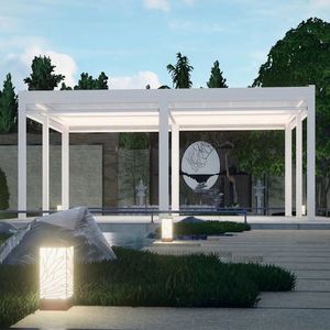 Zixin Zixin FM785 Bibo - Gazebo Moderno de Aluminio para Jardín, Villa o Balcón, Impermeable y Resistente al Sol, Tipo Solárium Sencillo - Product Image 5