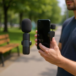 Micrófono Myrva para teléfono móvil con entrada Lightning, grabadora de audio inalámbrica Bluetooth con clip para iPhone - Product Image 2