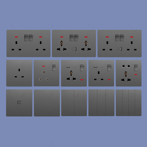 Ánh Sáng Chuyển Đổi Bán Buôn Bán Giá Rẻ 86 Loại Nhựa PC Vàng Siêu Mỏng 13A Điện Đẩy Nút Tường Chuyển Đổi Và Ổ Cắm Cho Phòng - Product Image 1