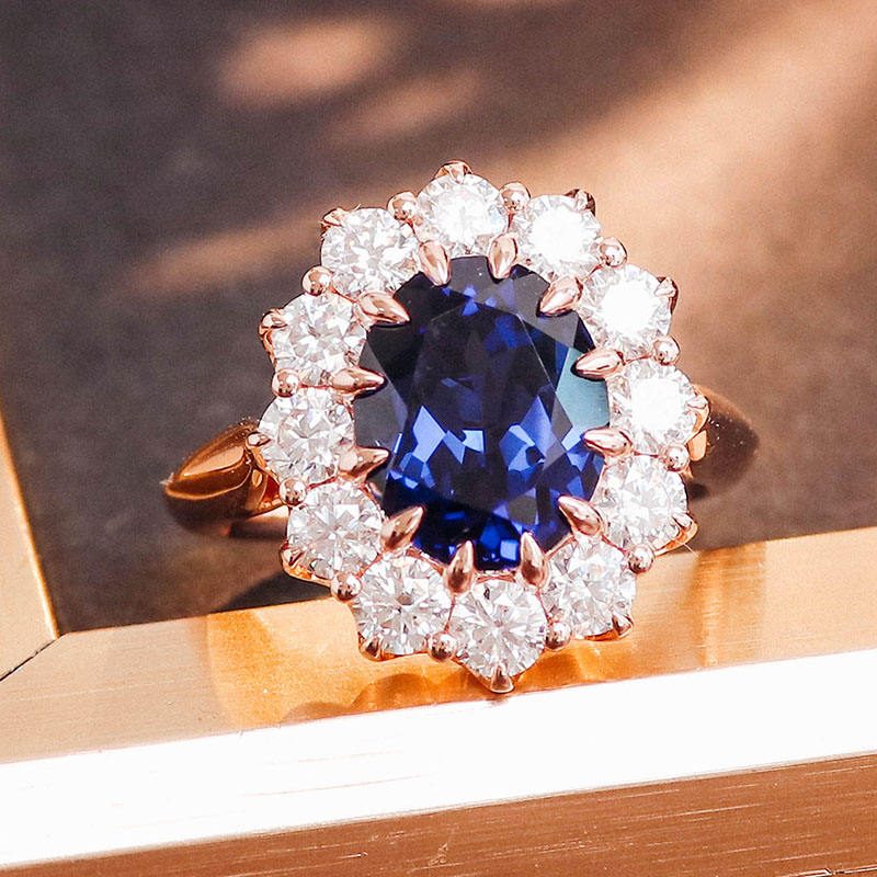 Real solid 10K gold moissanite diamond ring