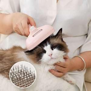 Cepillo de vapor para gatos Cepillo peine para depilación de mascotas Autolimpieza Antiestático Eficaz Cepillo de aseo para gatos - Product Image 2
