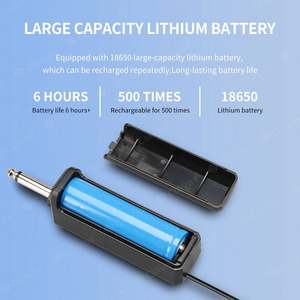 TNH UM-PU01 2 Mics microfono palmare Wireless UHF con ricevitore ricaricabile microfoni e sistemi Wireless palmari - Product Image 5