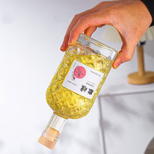 Bouteille de liqueur, de vin, de vodka ou de <span class=keywords><strong>tequila</strong></span> en verre rond vide de 375 ml avec bouchon supérieur - Product Image 5