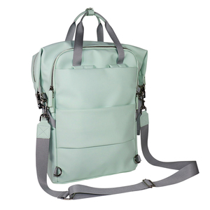 Sac à dos pour ordinateur portable unisexe bleu clair, design personnalisé par le fabricant, matériau PU souple, imperméable, antivol, RFID, 24L, tendance - Product Image 5