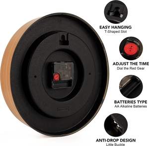 <span class=keywords><strong>Reloj</strong></span> <span class=keywords><strong>de</strong></span> Pared Redondo Homotte para Niños, 10 Pulgadas, Multicolor, Educativo, Silencioso, Analógico, Sin Tictac, para Dormitorio <span class=keywords><strong>de</strong></span> Niños y Niñas, China - Product Image 3