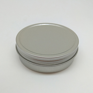 Nhà Máy Chất Lượng Cao 2Oz Bạc Vít Nắp Nông Vòng Hai-Mảnh Kim Loại Hộp Thiếc Cho Bao Bì - Product Image 1