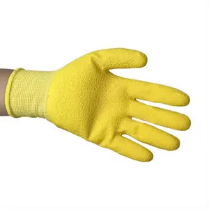 JIUXIN Industrial Handdier Latex Crinkle Coating Garden Work Construction Production Gloves