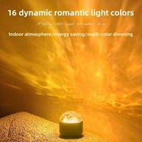 Lampe de Projection d'Ambiance Romantique à Effet d'Ondulation d'Eau, LED Dynamique Rotative RGB, Lumière du Nord Aurore Boréale pour Chambre à Coucher