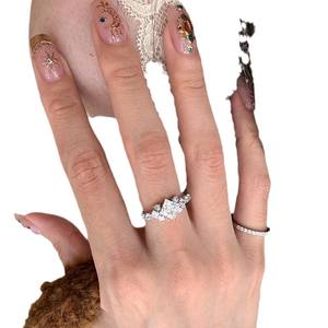 कटे हुए मोइससानाइट कुसन शादी की अंगूठी ने क्लासिक हीरा मोसानाइट सगाई के वादे के छल्ले 925 - Product Image 6