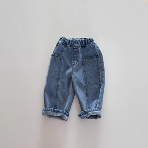 Versión coreana <span class=keywords><strong>de</strong></span> <span class=keywords><strong>gabardina</strong></span> vaquera Ins Purchasing, suave, <span class=keywords><strong>de</strong></span> color liso, nueva colección <span class=keywords><strong>de</strong></span> primavera, holgada, versátil, informal, para niños, niñas y bebés. - Product Image 2
