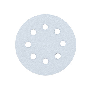 Disque abrasif floqué bleu de 5 pouces à 8 trous, grain P320, avec dos adhésif, pour le meulage et le polissage - Product Image 3