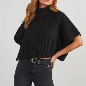 Maglione a collo alto 2024 Casual da donna <span class=keywords><strong>senza</strong></span> <span class=keywords><strong>maniche</strong></span> con Logo frontale - Product Image 2