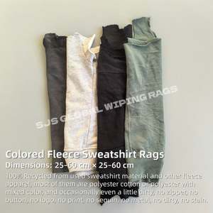 Trapos de Algodón de Grado Industrial para Uso en Talleres, 10KG 25KG 100KG, Trapos de Felpa de Colores, Limpiadores Tipo Sudadera para Limpieza - Product Image 2