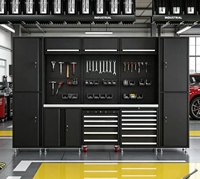 Armoire à outils modulaire en acier robuste personnalisable, espace de rangement pour garage, atelier de maintenance, atelier mécanique