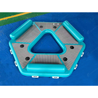 Dock flottant modulaire gonflable directement de l'usine, système de quai gonflable hexagonal en PVC DWF pour les sports nautiques